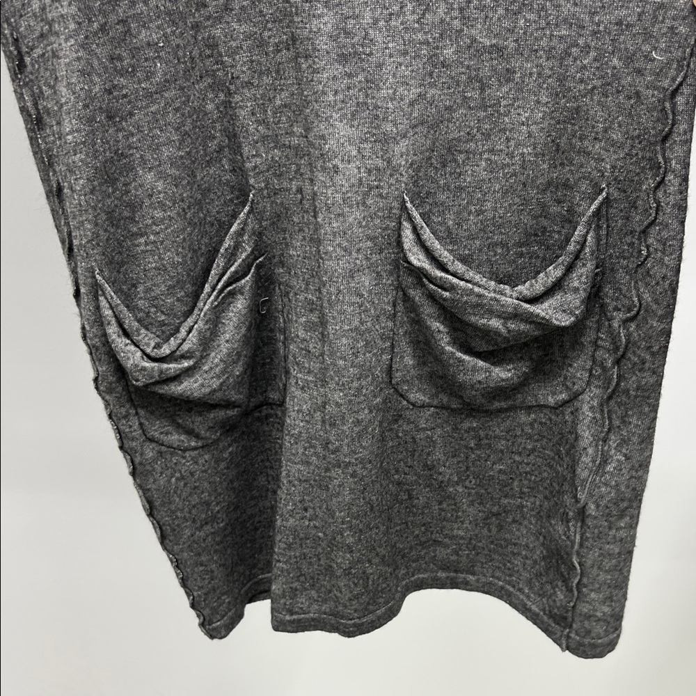 Chic Gray Button-Detail Mini Dress - Picture 3 of 6